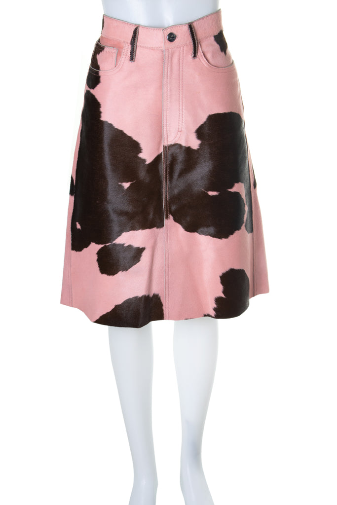 Fendi Pink Cowhide Skirt - irvrsbl