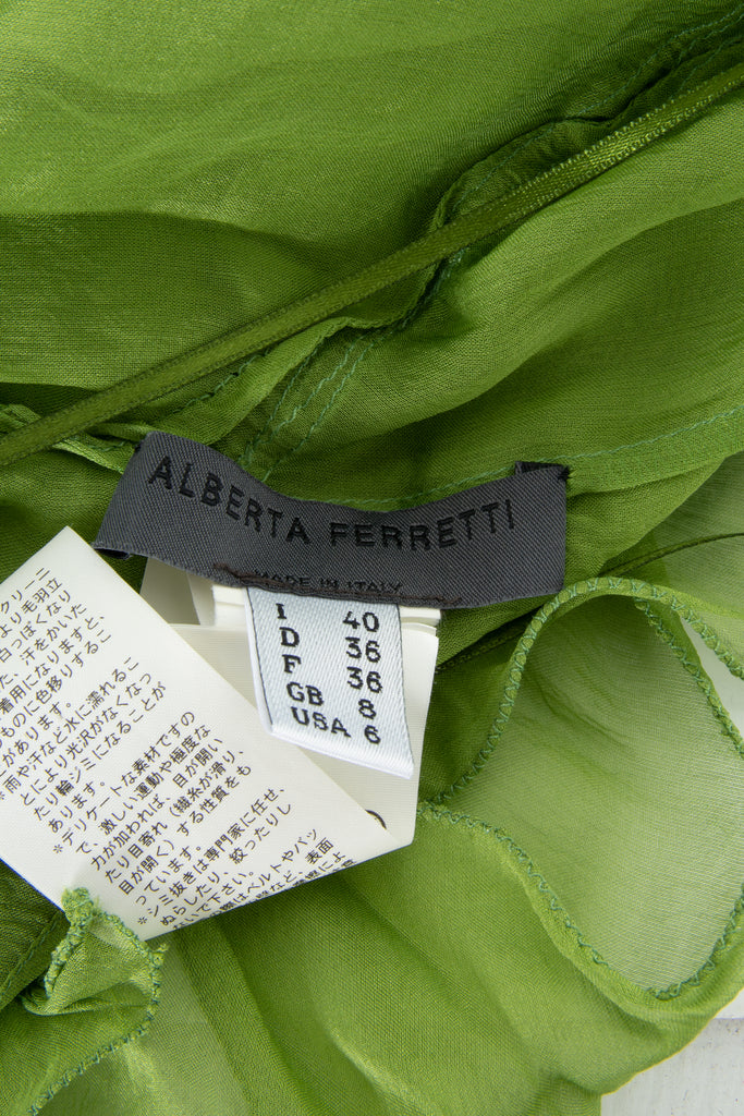 Alberta Ferretti Silk Ruffle Dress - irvrsbl