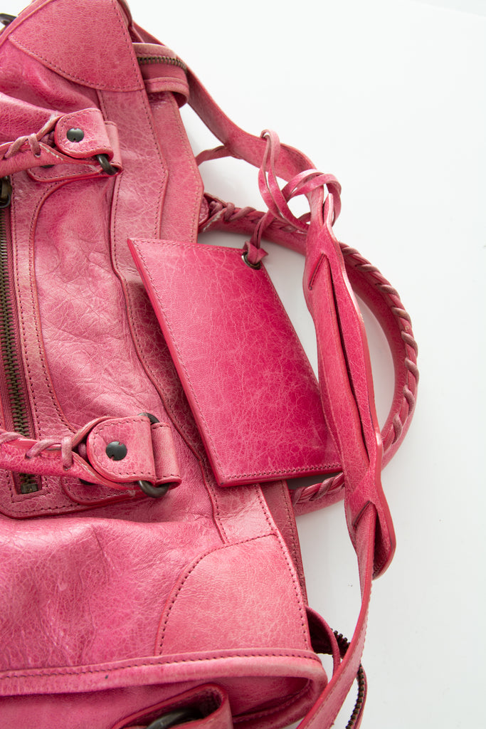 BalenciagaCity Bag in Pink- irvrsbl