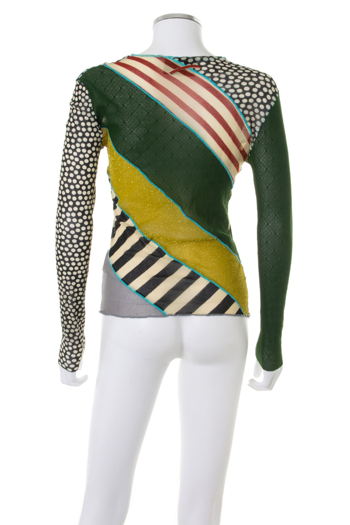 Jean Paul Gaultier Colour Block Mesh Top - irvrsbl