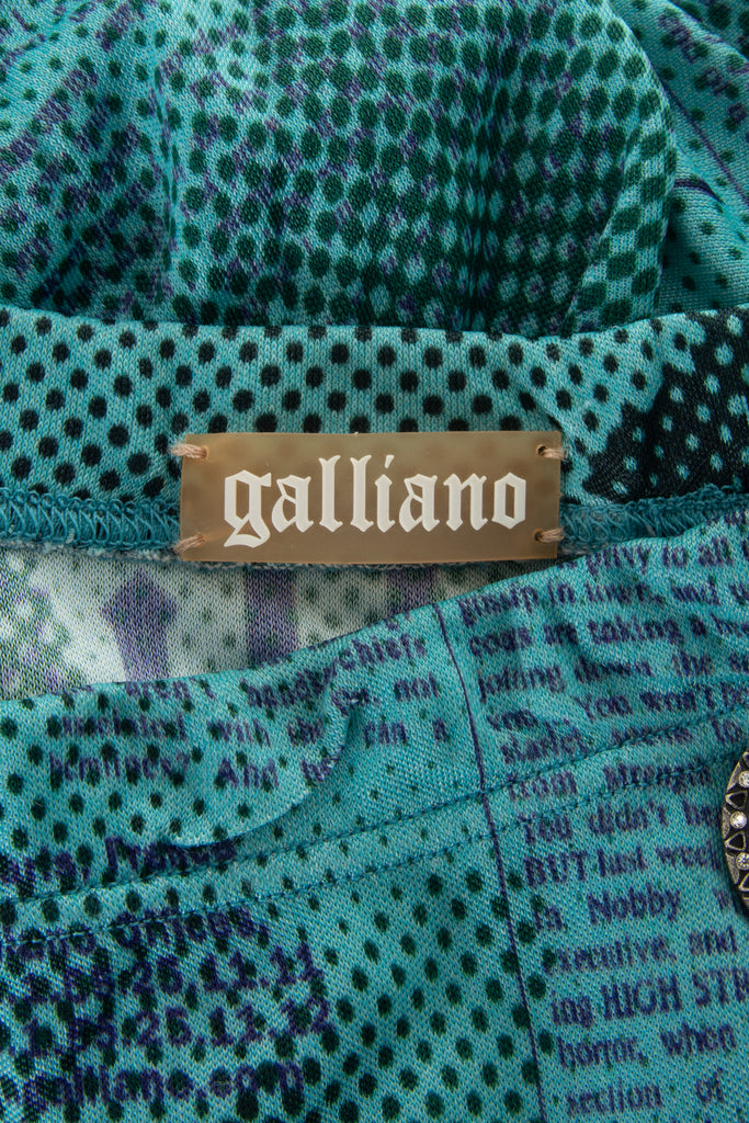 John Galliano Newspaper Print Skirt - irvrsbl