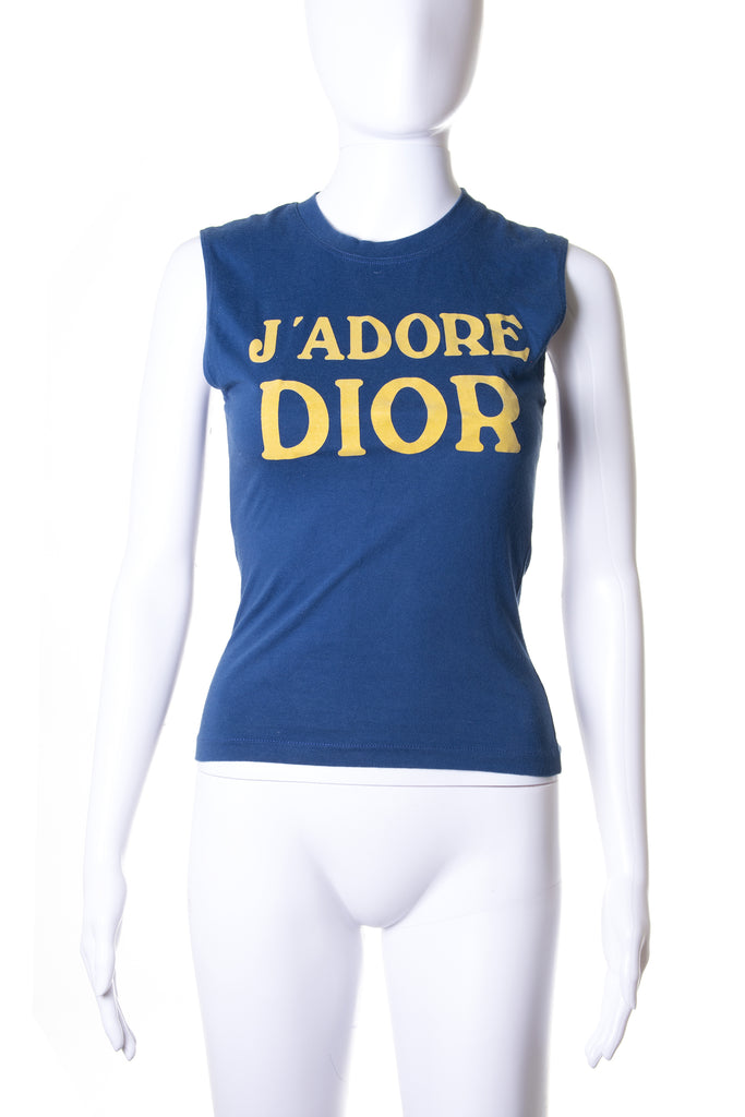Christian Dior J'Adore Dior Tank Top in Blue - irvrsbl