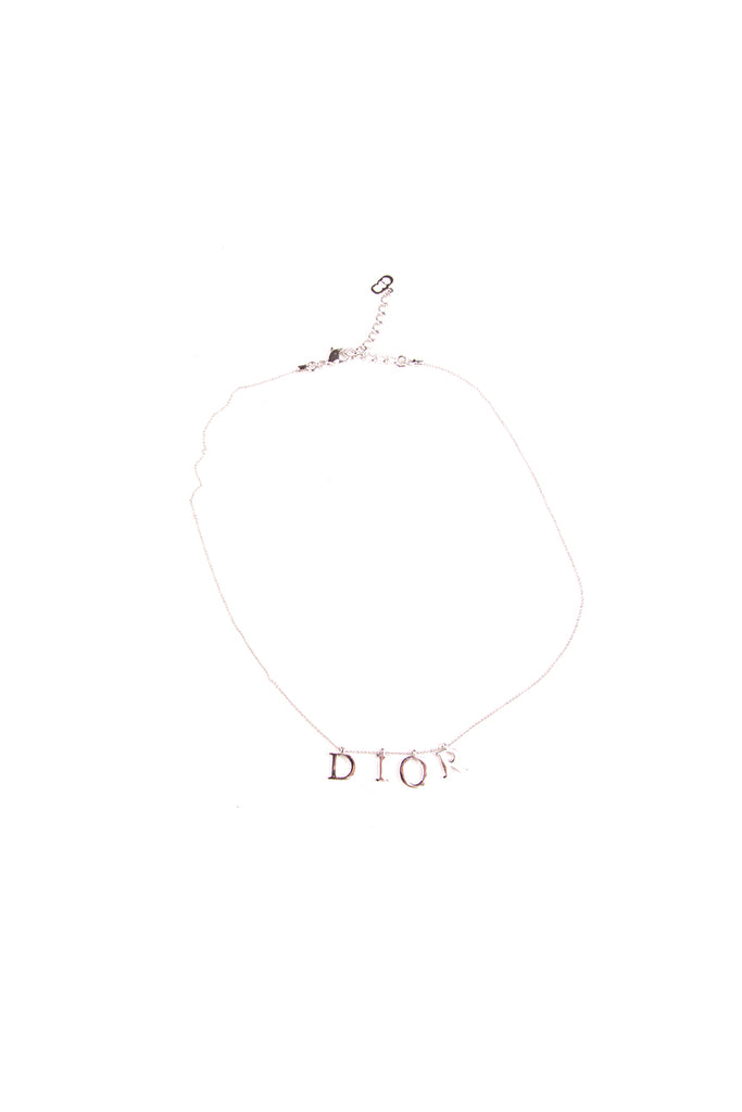 Christian Dior Logo Charm Necklace - irvrsbl