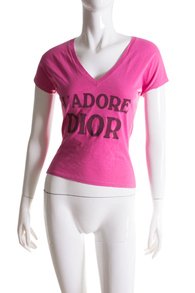 Christian Dior J'Adore Dior V Neck Tshirt - irvrsbl