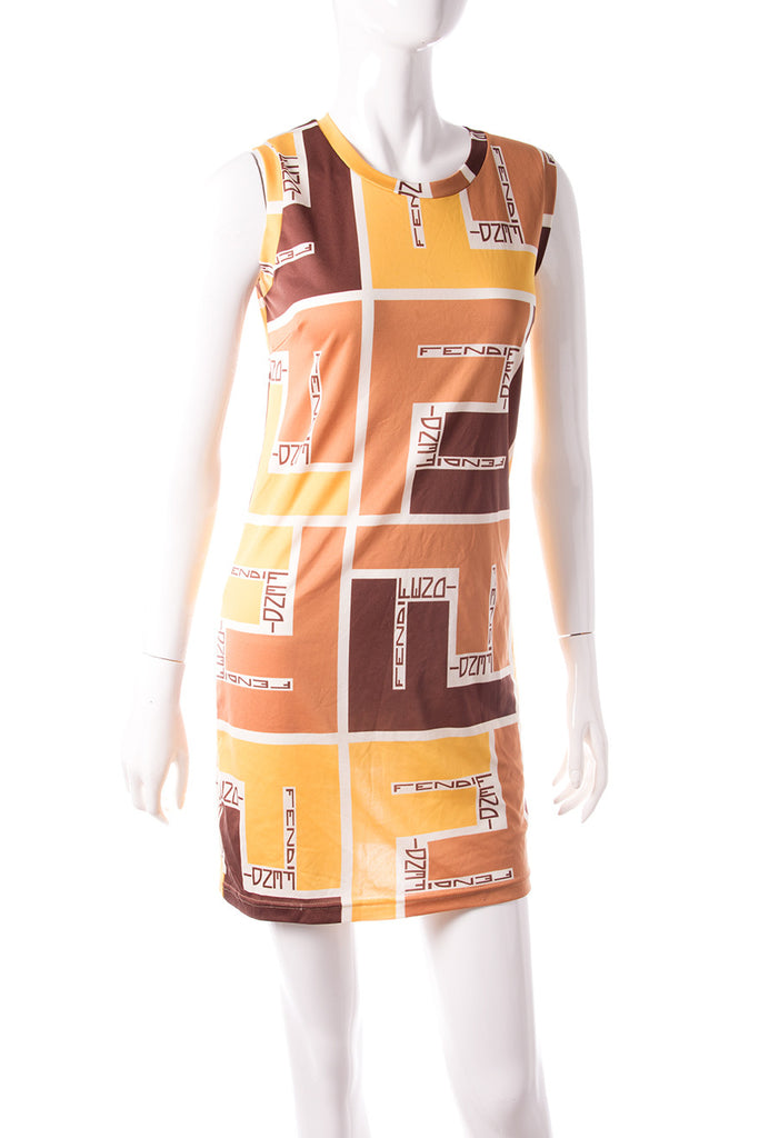Fendi Allover Logo Print Dress - irvrsbl