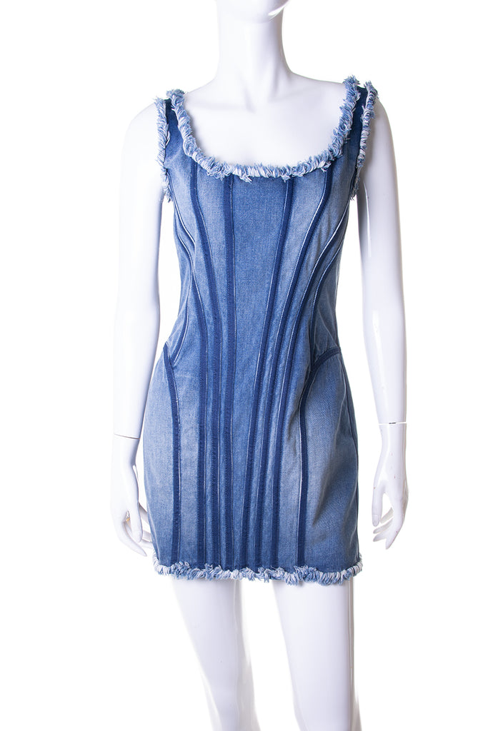 Dolce and Gabbana Frayed Denim Dress - irvrsbl