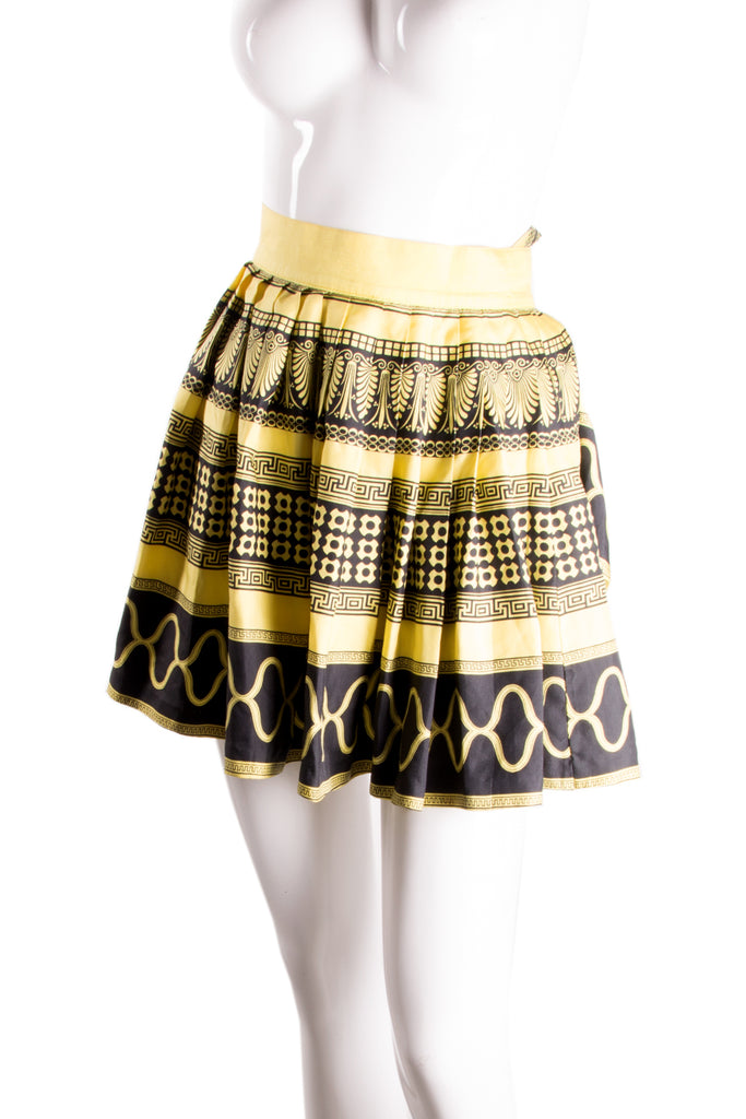 Versace Silk Greek Key Print Skirt - irvrsbl