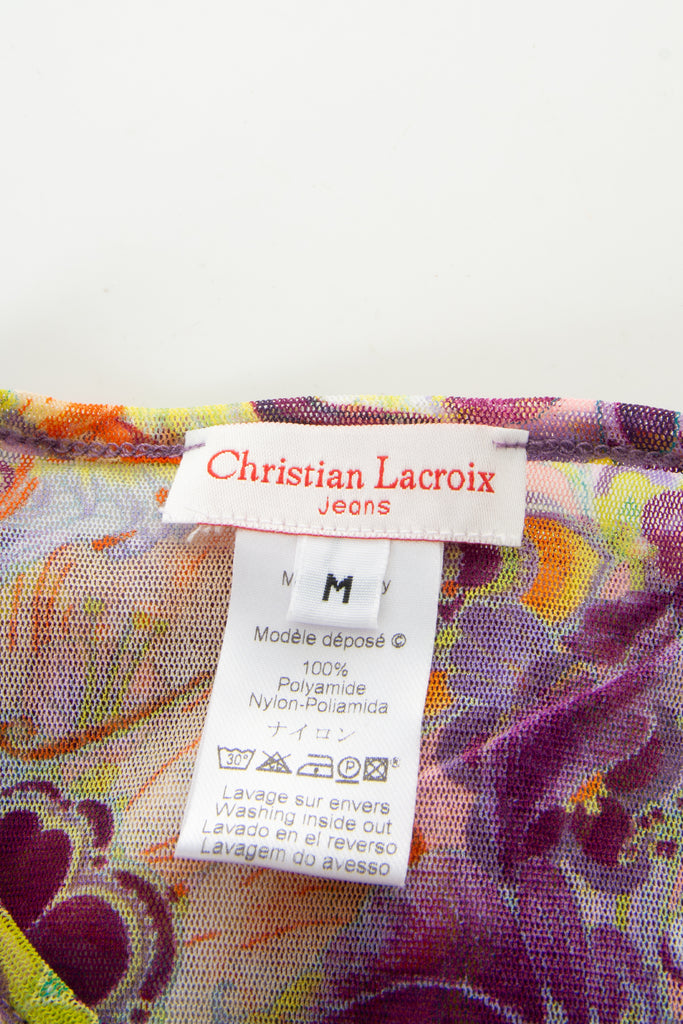 Christian Lacroix Floral Mesh Top - irvrsbl