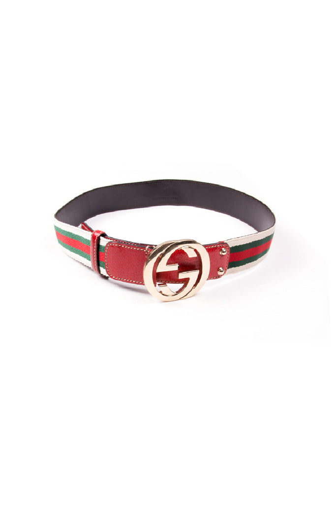 Gucci Stripe Logo Belt - irvrsbl