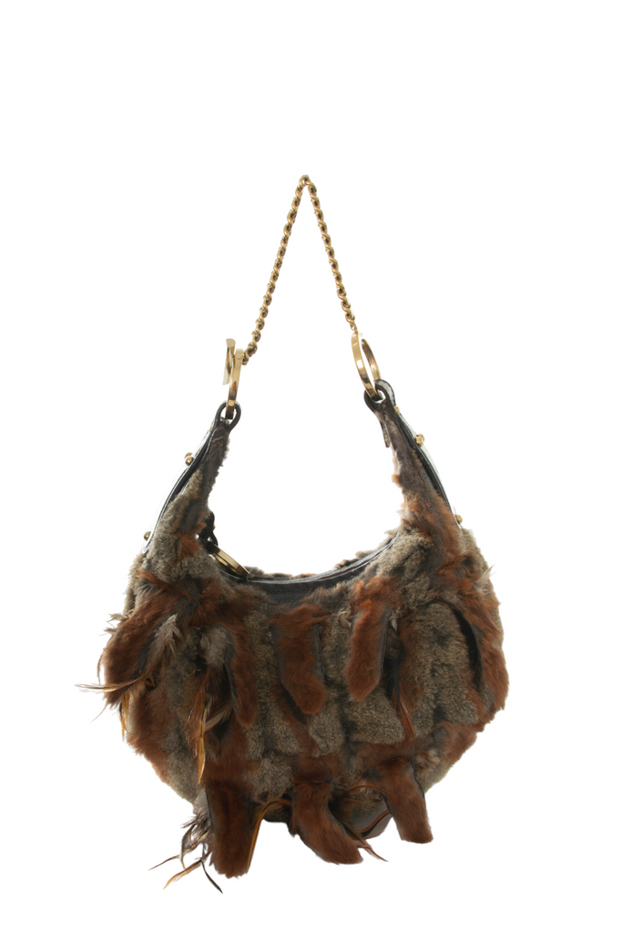 Fendi Fur Bag with Chain Handle - irvrsbl