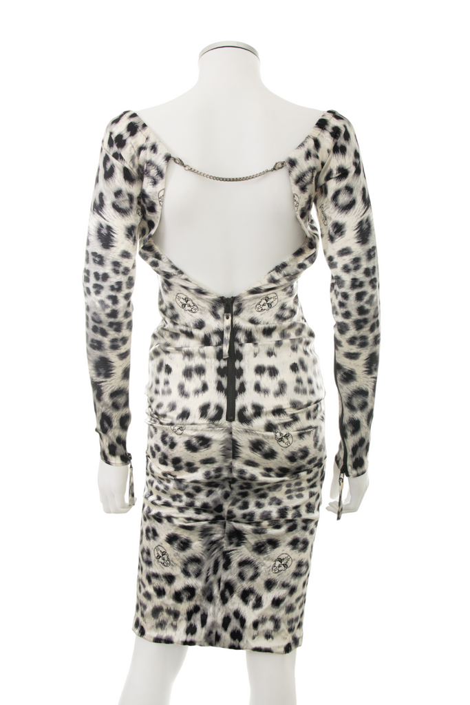 Roberto Cavalli Long Sleeve Leopard Print Dress - irvrsbl