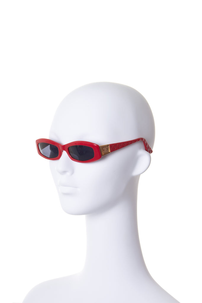 ChanelQuilted Red Sunglasses- irvrsbl