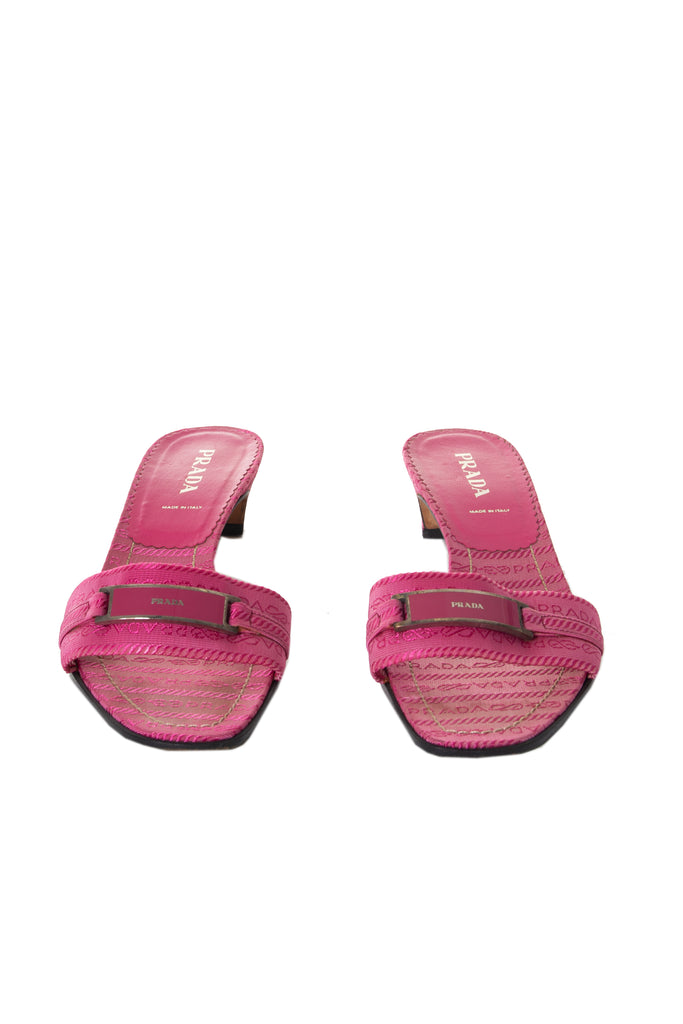 Prada Pink Slide Sandals - irvrsbl