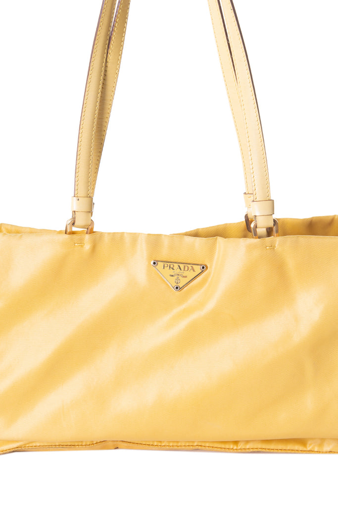 Prada Yellow Nylon Handbag - irvrsbl