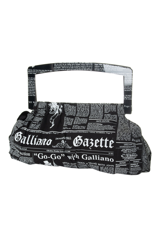 John Galliano Newsprint Bag - irvrsbl