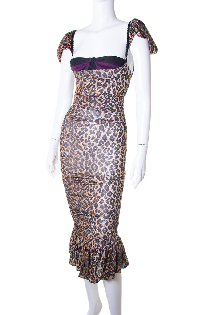 Dolce and Gabbana Leopard Ruffle Dress - irvrsbl