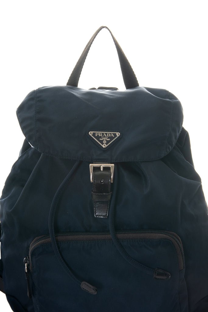Prada Navy Nylon Backpack - irvrsbl