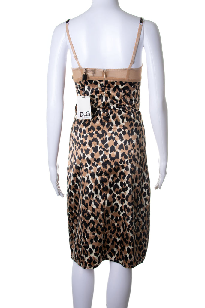 Dolce and Gabbana Animal Print Bustier Dress - irvrsbl