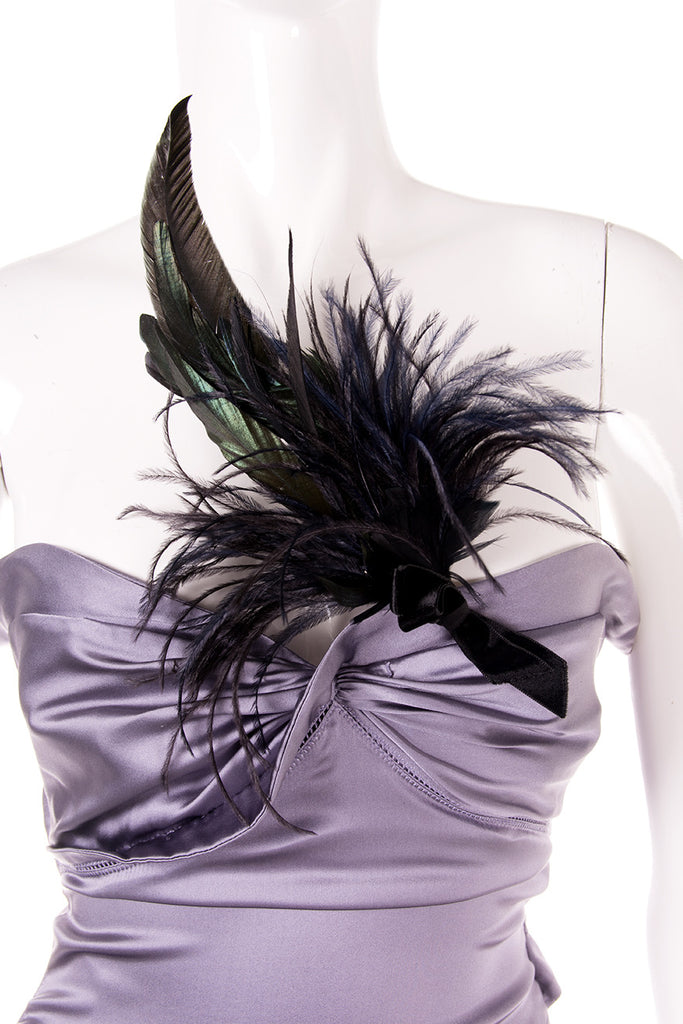 Gucci Strapless Dress with Feather Pin - irvrsbl