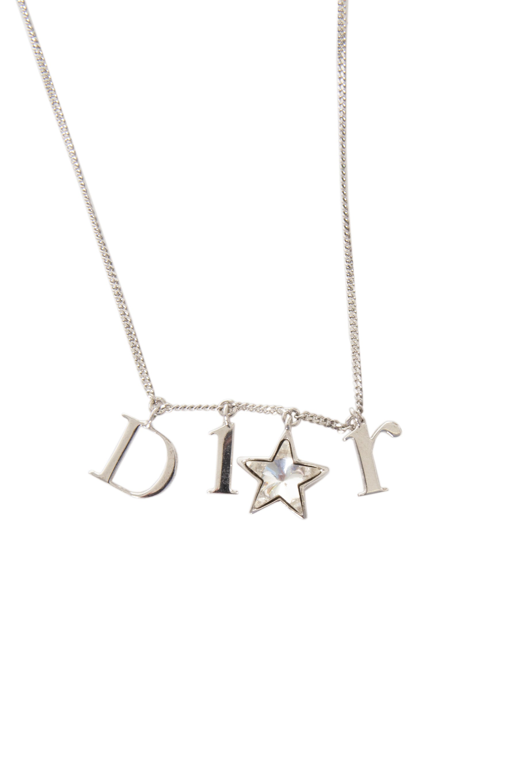 DIOR SPELLOUT SILVER HEART NECKLACE – 2NDEND