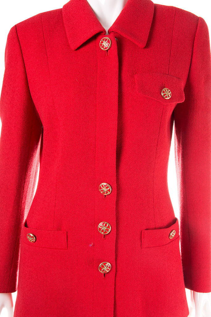 Karl Lagerfeld Red Wool Blazer - irvrsbl