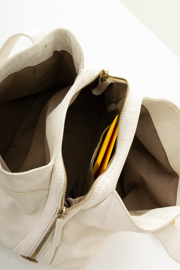 Fendi White Shoulder Bag with FF Hardware - irvrsbl