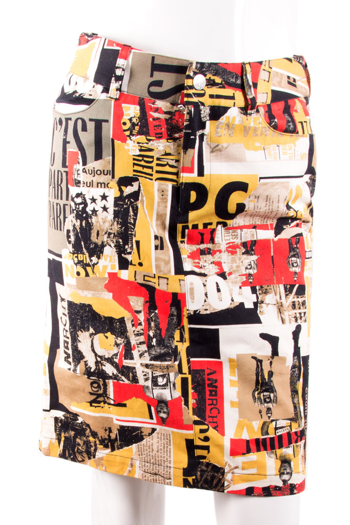 Jean Paul Gaultier Newspaper Print skirt - irvrsbl