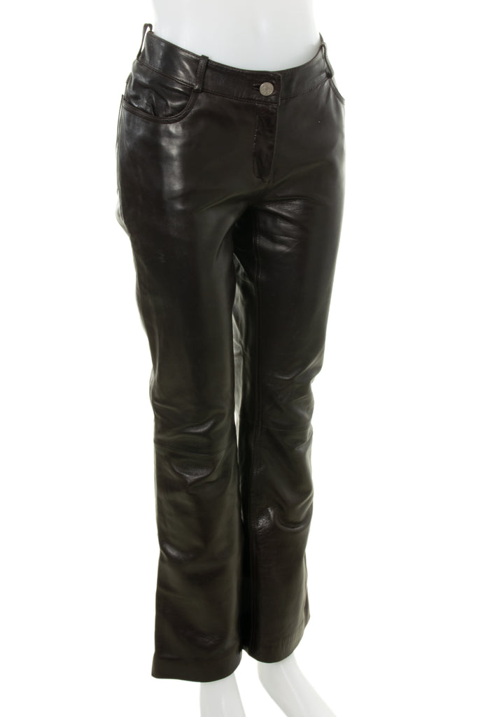 Celine Brown Leather Pants - irvrsbl