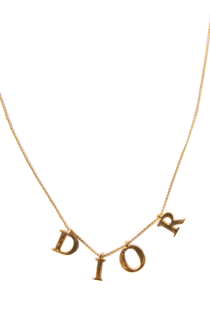 Christian Dior Letter Charm Necklace - irvrsbl