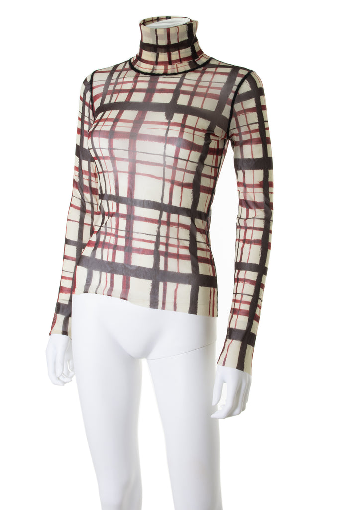 Jean Paul Gaultier Check Mesh Top - irvrsbl