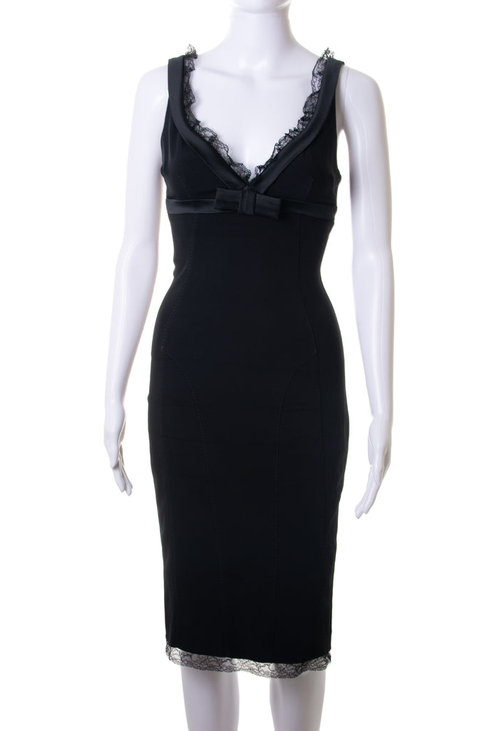Dolce and Gabbana V Neck Black Dress - irvrsbl