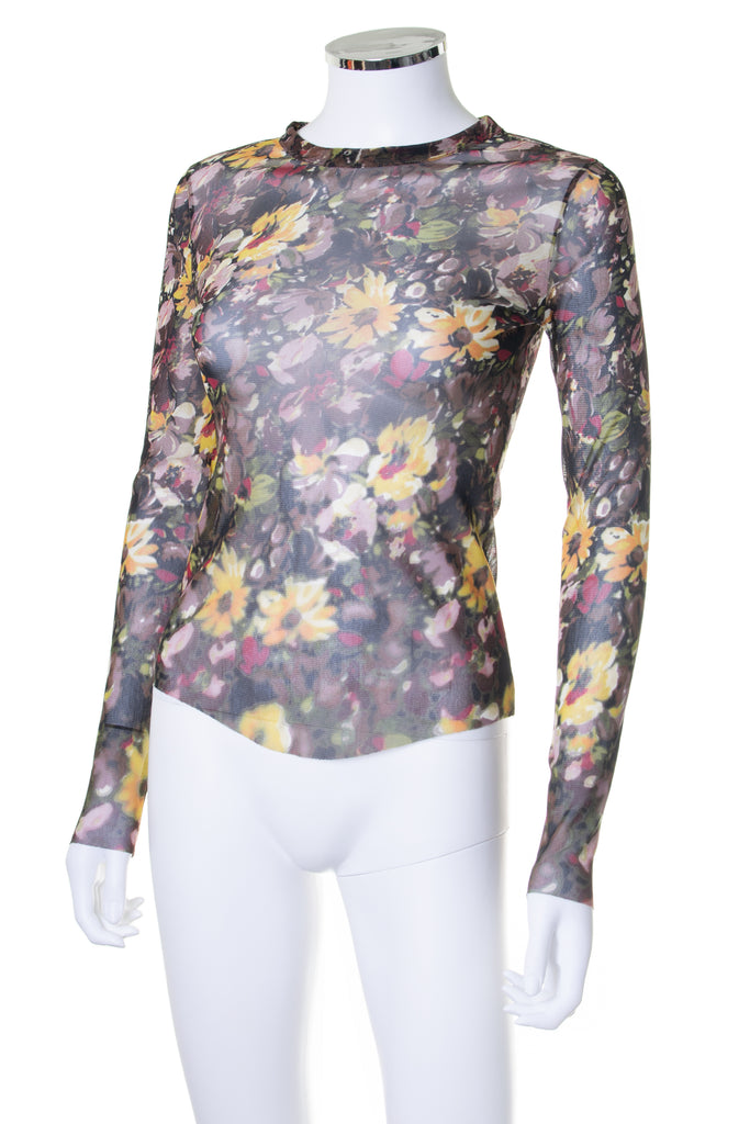 Jean Paul Gaultier Floral Mesh Top - irvrsbl