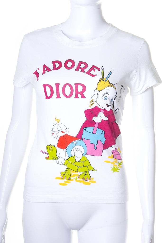 Christian Dior J'Adore Dior Cartoon Print Top - irvrsbl
