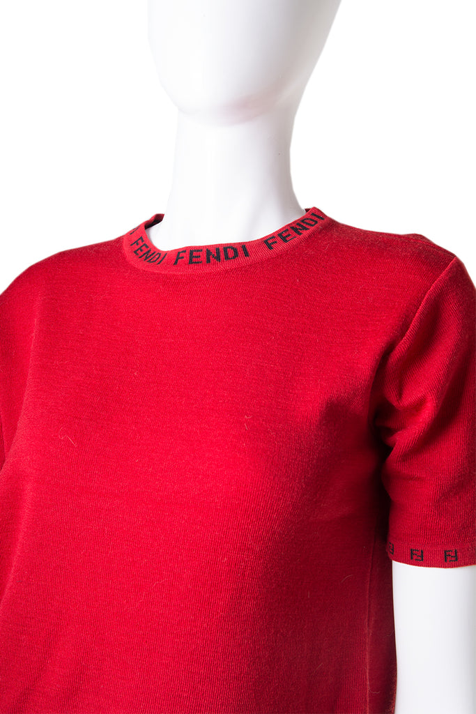 Fendi Logo Print Knit Top - irvrsbl