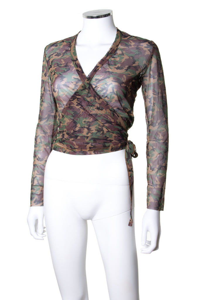 Jean Paul Gaultier Mesh Camo Top - irvrsbl