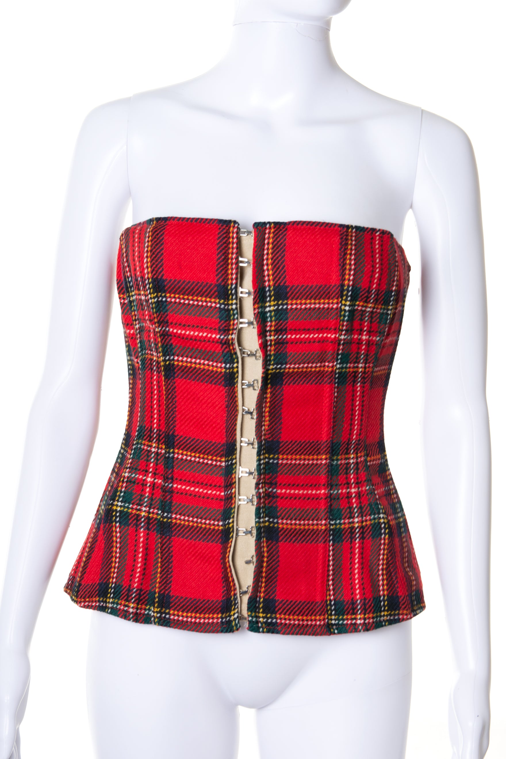 Dolce & Gabbana // D&G Red & Green Plaid Bustier – VSP Consignment