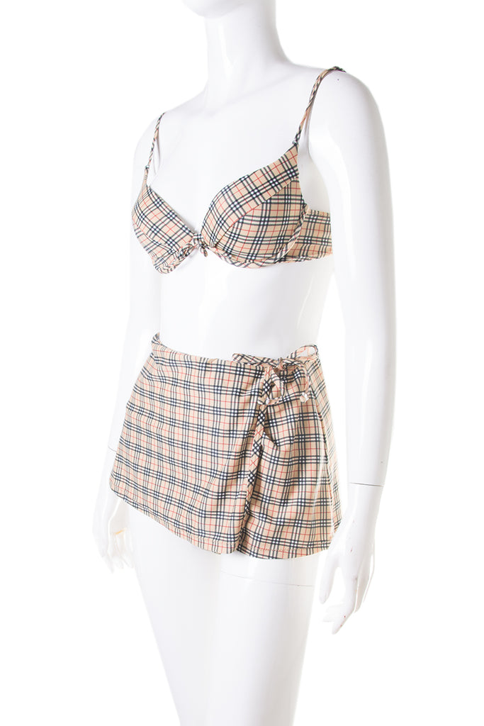 Burberry Nova Check Bikini With Skirt - irvrsbl