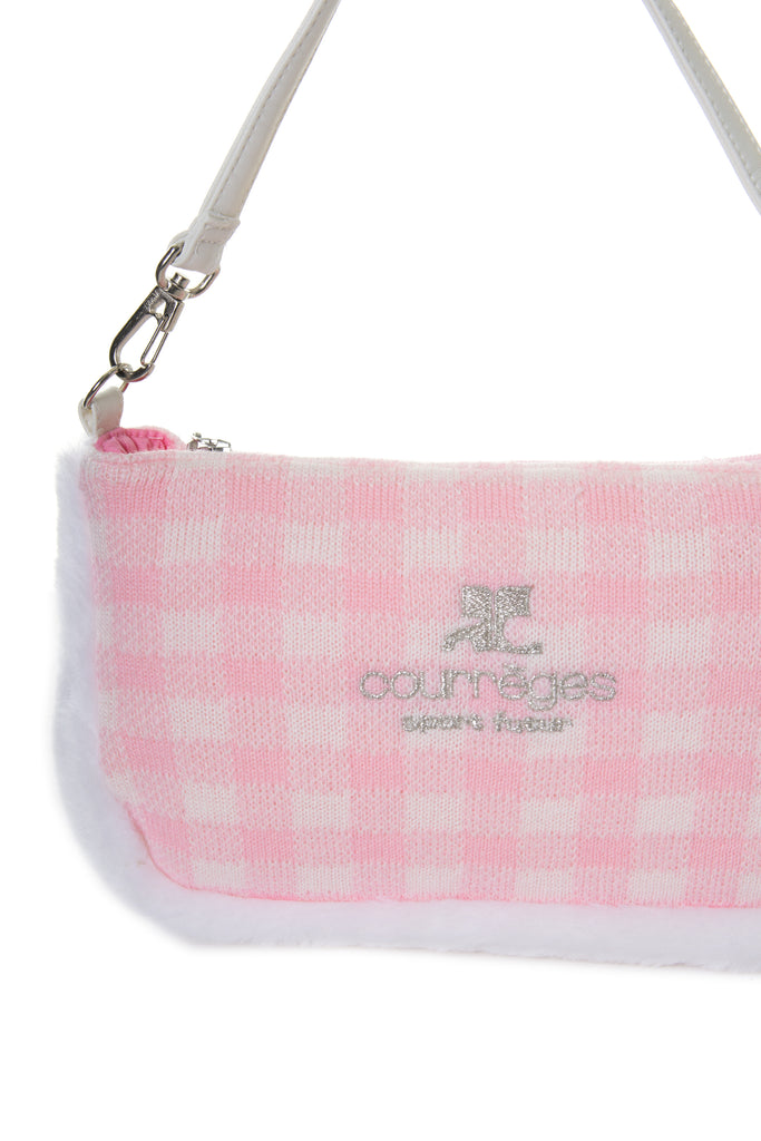 Courreges Pink Checkered Bag - irvrsbl