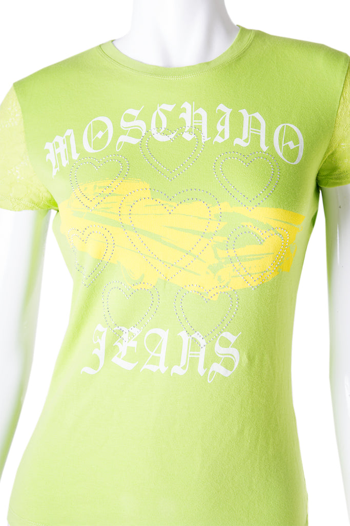 Moschino Rhinestone Tshirt - irvrsbl