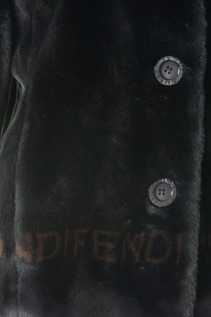 Fendi Logo Fur Coat - irvrsbl