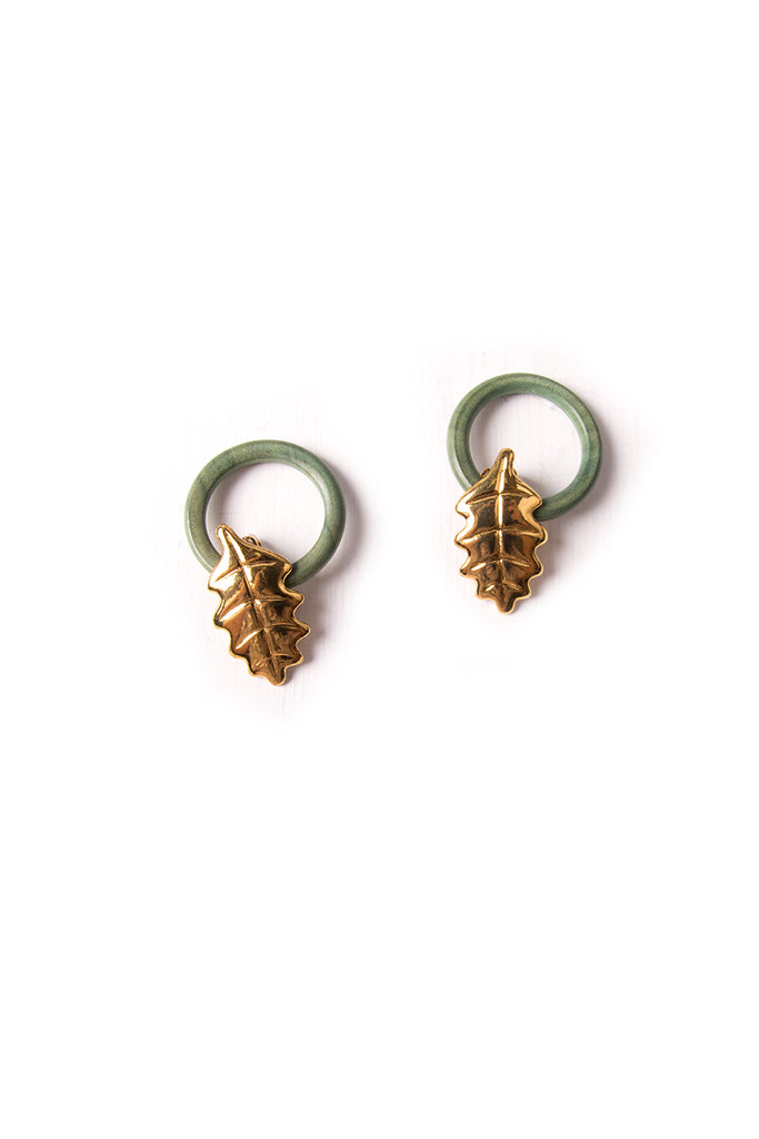 Moschino Leaf Clip On Earrings - irvrsbl