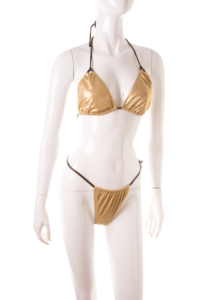 Dolce and Gabbana High Waisted Gold Bikini - irvrsbl
