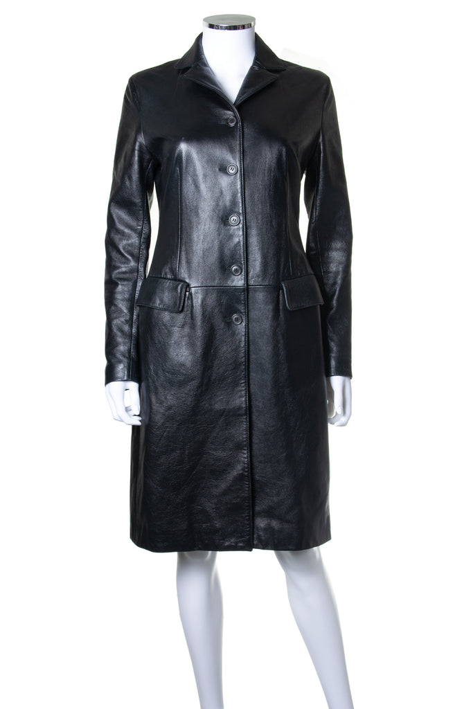 Dolce and GabbanaLeather Trench Coat- irvrsbl
