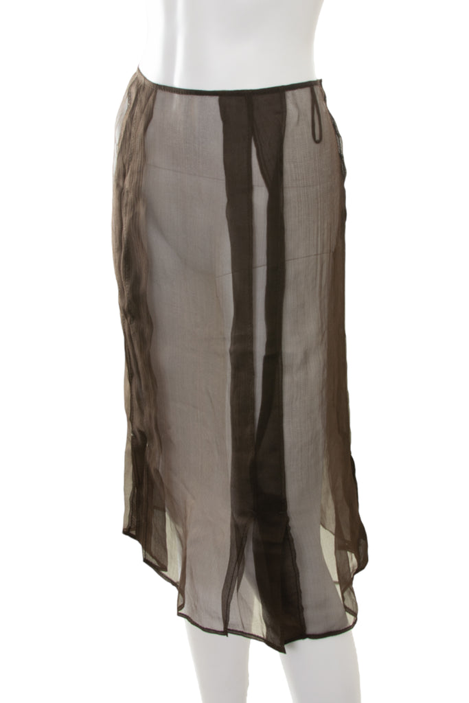 PradaSheer Panelled skirt- irvrsbl