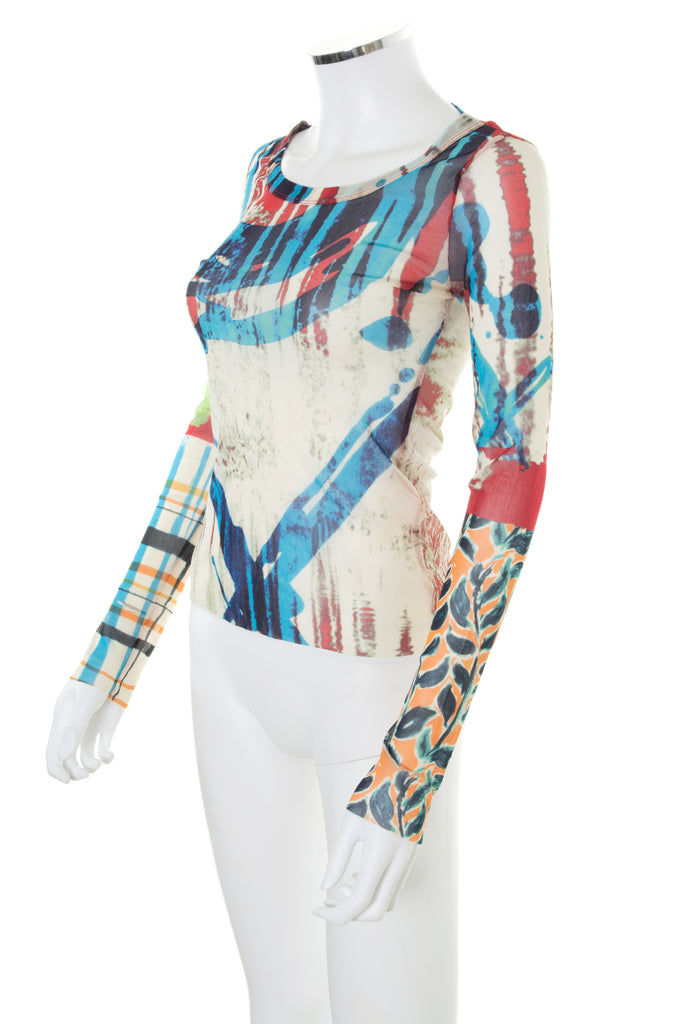 Jean Paul Gaultier Abstract Print Top - irvrsbl