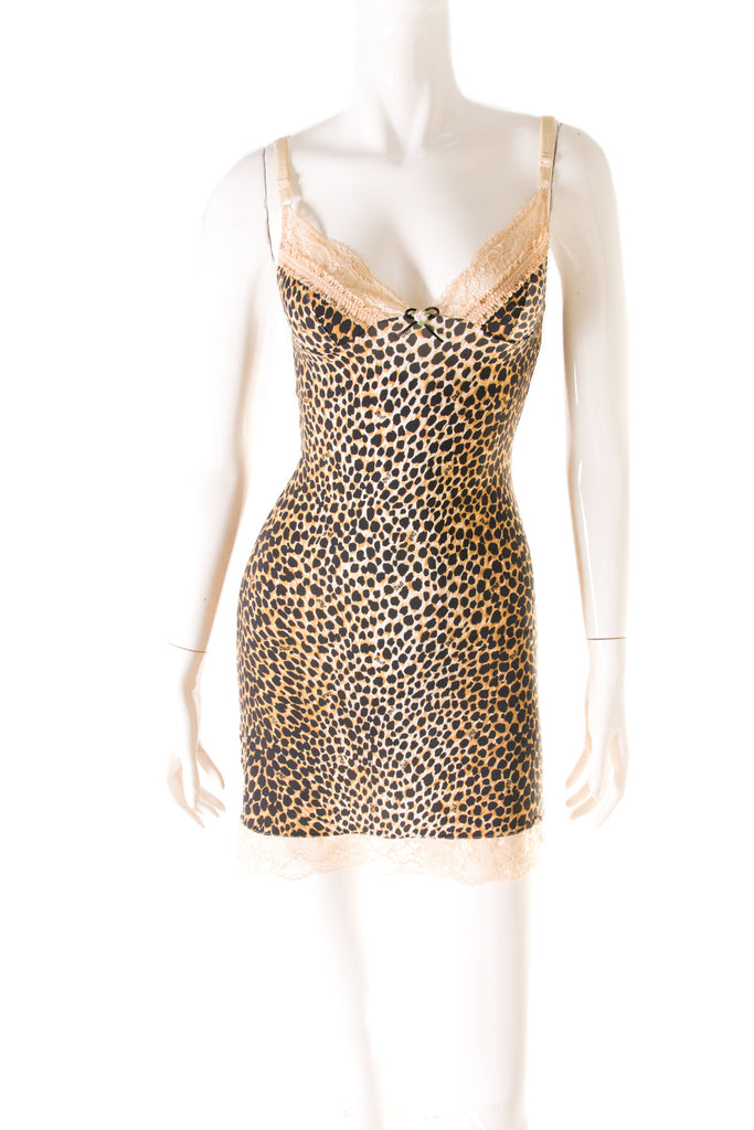 Dolce and Gabbana Leopard Print Slip Dress - irvrsbl