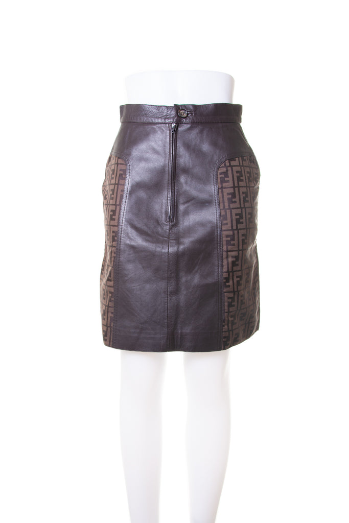 Fendi Zucca Leather Skirt - irvrsbl