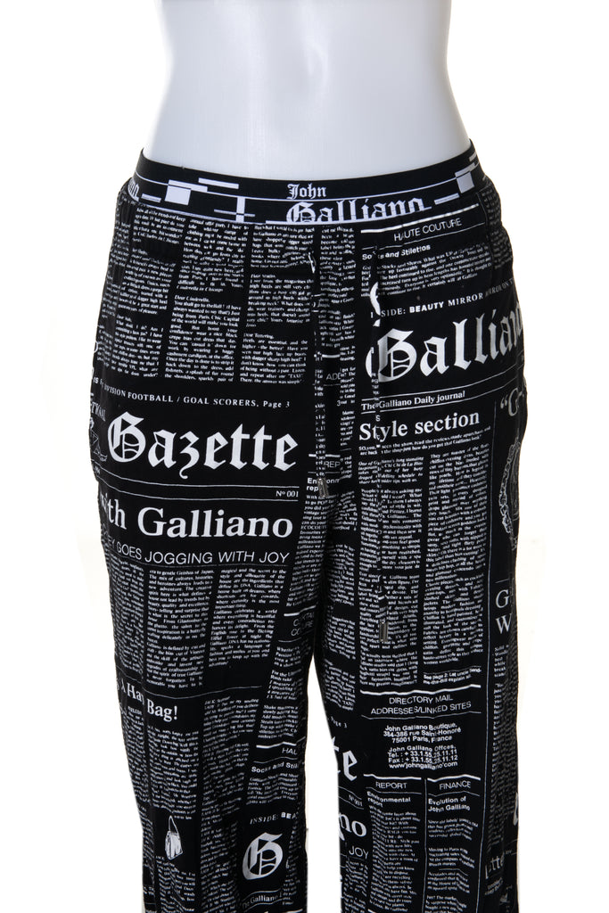 John GallianoNewspaper Print Pants- irvrsbl