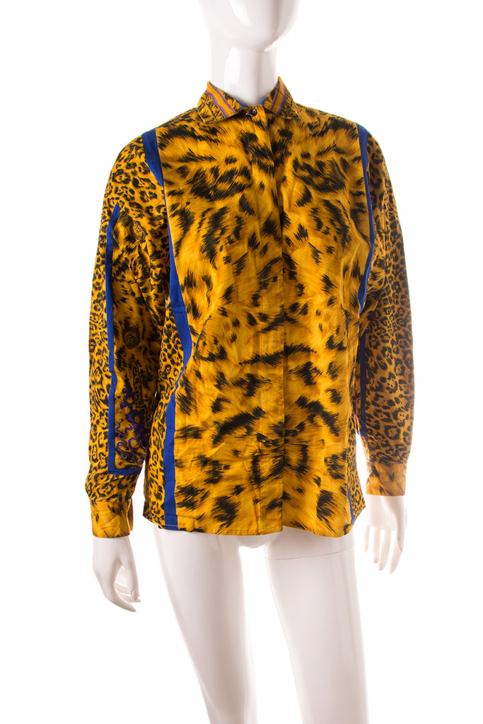 Versace Versus Leopard Print Shirt - irvrsbl
