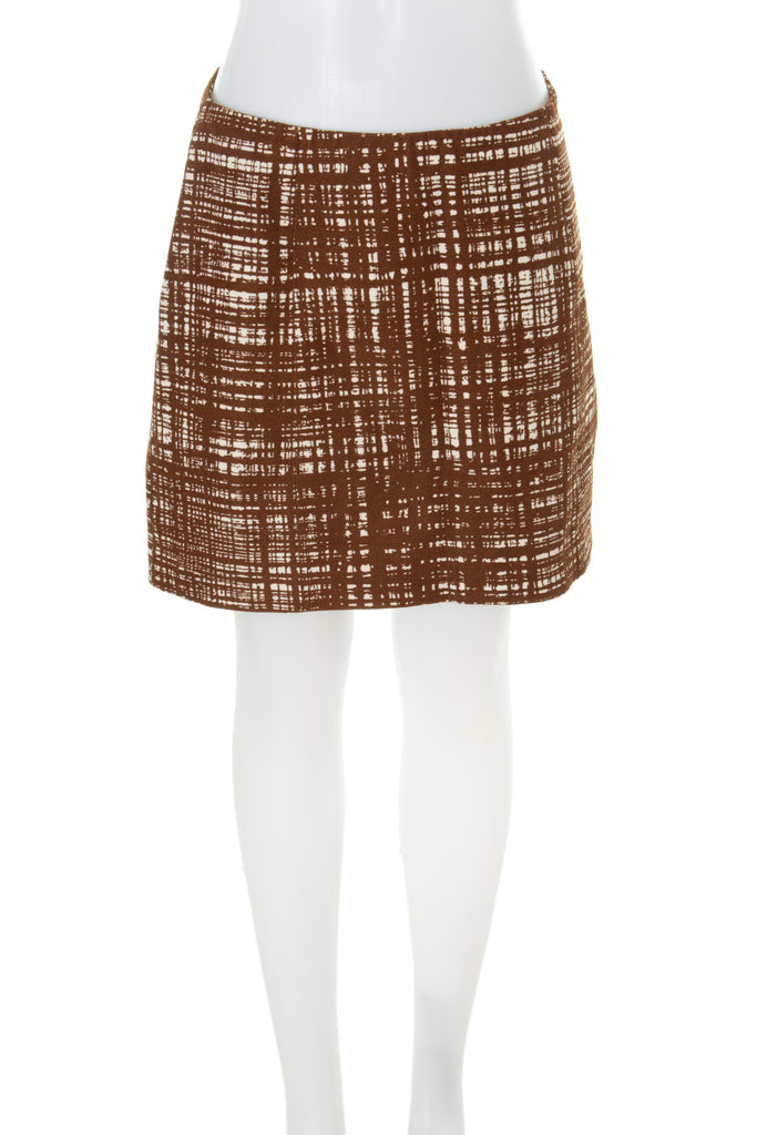 Prada1996 Tweed Print Skirt- irvrsbl